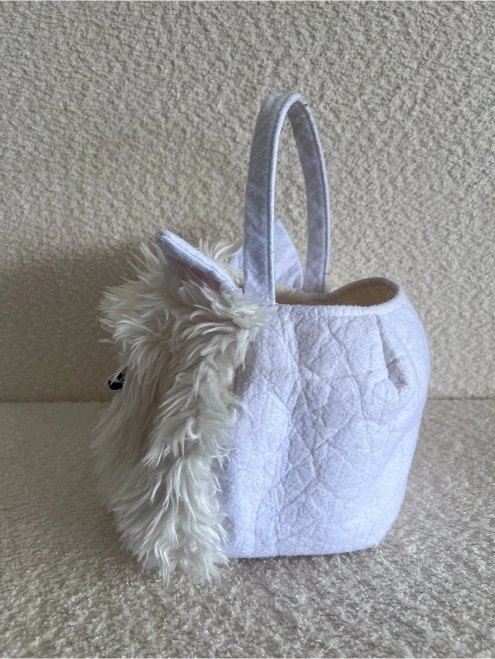 Pottery Barn Kids Cat Faux Fur Trick Or Treat White Basket Halloween